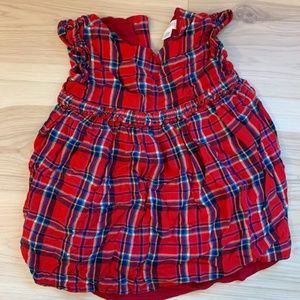 Gymboree Red, Blue Plaid Holiday Dress Size 18-24 Months